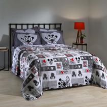 Manta Cobertor Estampada Mickey & Minnie - Linha Disney - Cama Solteiro/ Casal E Queen