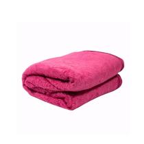 Manta Cobertor Femino Mulher Viagem Quentinho Microfibra Fleece Liso Rosa Pink Macio e Confortavel