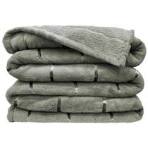 Manta Cobertor Flannel Listrada Ultra Soft Paris Queen Verde
