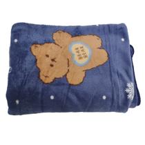 Manta Cobertor Infantil Aveludado Toque Macio Urso Mantinha