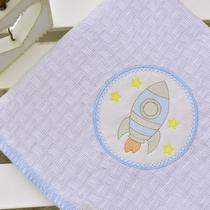 Manta Cobertor Infantil Bebê Piquet Com Bordado 100% Algodão 90x110 - TexNew