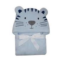 Manta Cobertor Infantil Camesa Baby Tigre Azul com Capuz 3D Manta Cobertor Infantil Camesa Baby Tigre Azul com Capuz 3D