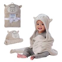 Manta Cobertor Infantil Capuz Micro-fibra Animais Pimpolhio