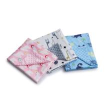 Manta Cobertor Infantil Pipoquinha Estampada Dupla Face 75x100 - Loaní Baby