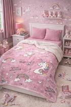 Manta Cobertor Infantil Sherpa Brilha no Escuro Unicornio Macia 1,90x2,10 Inverno Quente
