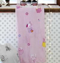 Manta / Cobertor Jolitex Microfibra Dyuri Bebê Rosa Menina