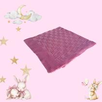 Manta Cobertor Maternidade Infantil Bebê Tricot Xadrez
