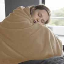 Manta Cobertor Microfibra Casal Anti Alergico 2,00m x 1,80m - PRONTA ENTREGA - Bege - LAURABABY