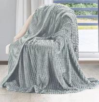Manta Cobertor Microfibra Stripes Flannel Queen