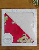 Manta Cobertor para Bebê Microfibra com Sherpa URSINHA PINK 1 Peça