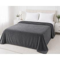 Manta Cobertor para Cama Casal Tecido Fleece em Microfibra, 2,00 m x 1,80 m