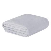 Manta Cobertor Queen Bélgica Soft 01 Peça Flannel Microfibra - Branco Gelo - Enxovais MJ