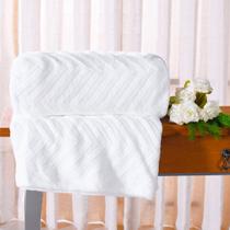 Manta Cobertor Queen Microfibra Flannel Penteado Branco - Tessi
