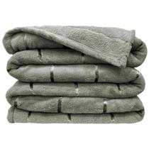 Manta Cobertor Queen Roma Flannel Ultrasoft - Alecrim - 100% Poliéster