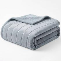 Manta Cobertor Queen Roma Flannel Ultrasoft - Cinza - 100% Poliéster Manta Cobertor Queen Roma Flannel Ultrasoft - Cinza - 100% Poliéster