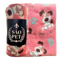 Manta Cobertor Soft Pet Tamanho Gg 98 X 75 Cm Rosa