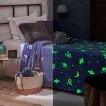 Manta Cobertor Solteiro Microfibra Brilha No Escuro 2,00x1,50m - Jolitex Ternille Baby