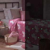 Manta Cobertor Solteiro Microfibra Brilha No Escuro 2,00x1,50m - Jolitex Ternille