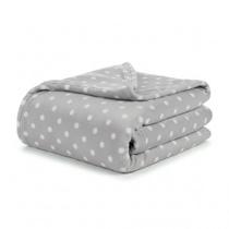 Manta Cobertor Solteiro Petit Poá 220g Flannel 01 Peça