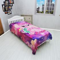 Manta Cobertor Stitch Solteiro Ultrasoft Macia Infantil Rosa