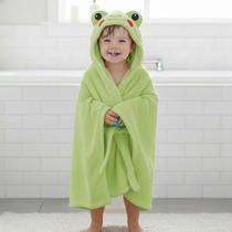 Manta Cobertor Toalha de Banho com Capuz para Bebê Criança Lorben Manto Bichinhos Fleece Macio