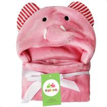 Manta Cobertor Toalha de Banho com Capuz para Bebê Criança Lorben Manto Bichinhos Fleece Macio