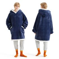 Manta com Capuz Bedsure Sherpa Ocean Blue - Adultos e Crianças Manta com Capuz Bedsure Sherpa Ocean Blue - Adultos e Crianças