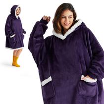 Manta com capuz Bedsure Ultra Violet para adultos e crianças