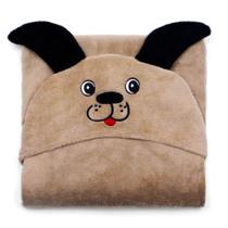 Manta Com Capuz Buettner Microfibra Infantil Super Dog 90cmx90cm Bege Escuro Manta Com Capuz Buettner Microfibra Infantil Super Dog 90cmx90cm Bege Escuro