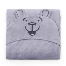 Manta com Capuz Buettner Microfibra Infantil Teddy 90cmx90cm Cinza Claro Manta com Capuz Buettner Microfibra Infantil Teddy 90cmx90cm Cinza Claro