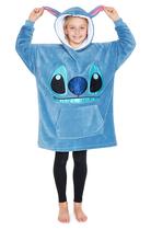 Manta com capuz Disney para adolescentes Minnie Mickey Stitch Blue