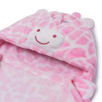 MANTA COM CAPUZ GIRAFINHA ROSA - Loaní