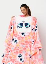 Manta com Capuz Soft Gata Cereja ROSA Puket Manta com Capuz Soft Gata Cereja ROSA Puket