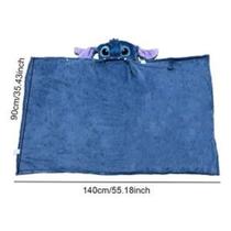 Manta com capuz tecido microfibra grosso personagem lillo stitchi bem macia Manta com capuz tecido microfibra grosso personagem lillo stitchi bem macia