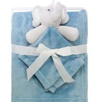 Manta com naninha tam unico - elefante