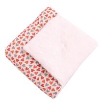 Manta com Sherpa Dupla Face para Bebê Coração 01 Peça