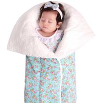 Manta com Sherpa Dupla Face para Bebê Menina Chameguinho 01 Peça