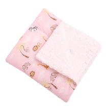 Manta com Sherpa Dupla Face para Bebê Safari 01 Peça