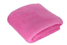 Manta Confort Microfibra 110 x 150 cm Rosa Chiclete 100% Poliéster - HAZIME