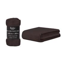 Manta Coral Fleece Casal Microfibra Lisa 170g Chocolate - Realce Premium