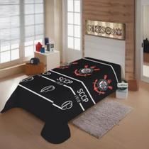 Manta Corinthians Oficial 1,50m x 2,00m Jolitex Macia, Quentinha e Perfeita para Torcedores Fieis