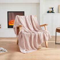 Manta CozeCube rosa quadriculada 127x152 cm Cozy Knit