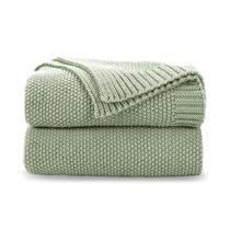 Manta CozeCube Sage Green Cable Knit 127x152 cm Manta CozeCube Sage Green Cable Knit 127x152 cm