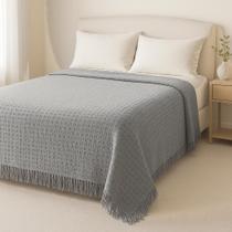 Manta Crochê Super King 2,85 x 2,60 m Cama ou Sofá Luxo Decoração Colcha para Cama Luxuosa