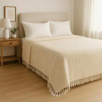 Manta Crochê Super King 2,85 x 2,60 m Cama ou Sofá Luxo Decoração Colcha para Cama Luxuosa