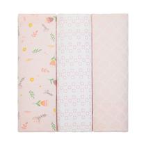 Manta Cueiro Flanelado Composê 1,0x80 Bebe Menina Menino C/3 Un