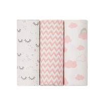 Manta Cueiro Flanelado Papi 80 Cm X 80 Cm 03 Unidades - Cílios