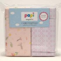 Manta Cueiro Flanelado Papi 80x50cm Bebê Menina - Kit 3 Unidades Cor:Menina