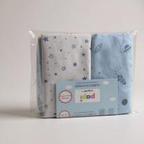 Manta Cueiro Flanelado Papi 80x50cm Bebê Menino - Kit 3 Unidades Cor:Menino