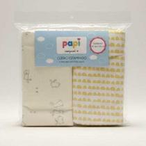 Manta Cueiro Flanelado Papi 80x50cm Bebê Unissex - Kit 3 Unidades Cor:Menino Manta Cueiro Flanelado Papi 80x50cm Bebê Unissex - Kit 3 Unidades Cor:Menino